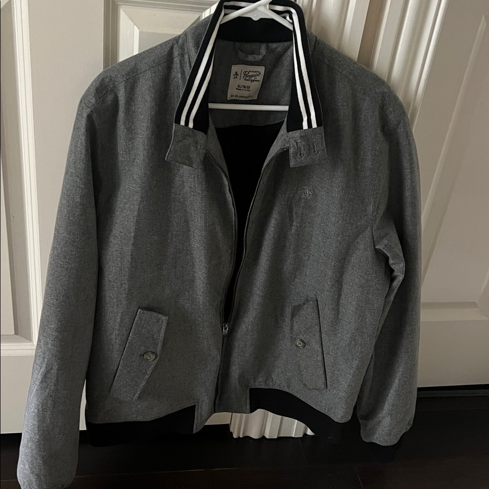 Original Penguin Charcoal Bomber Jacket